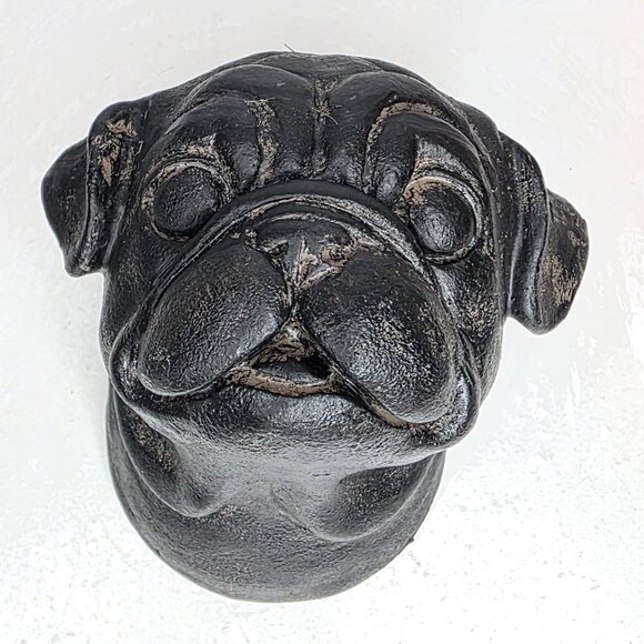 Grandinroad Pug Dog Head Hook Polyresin NWT - Picture 1 of 6